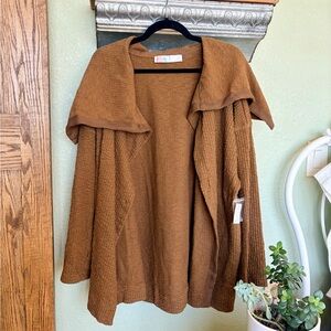 🤎FREE PEOPLE🤎Women's Tan/Brown Knit Sweater Cardigan